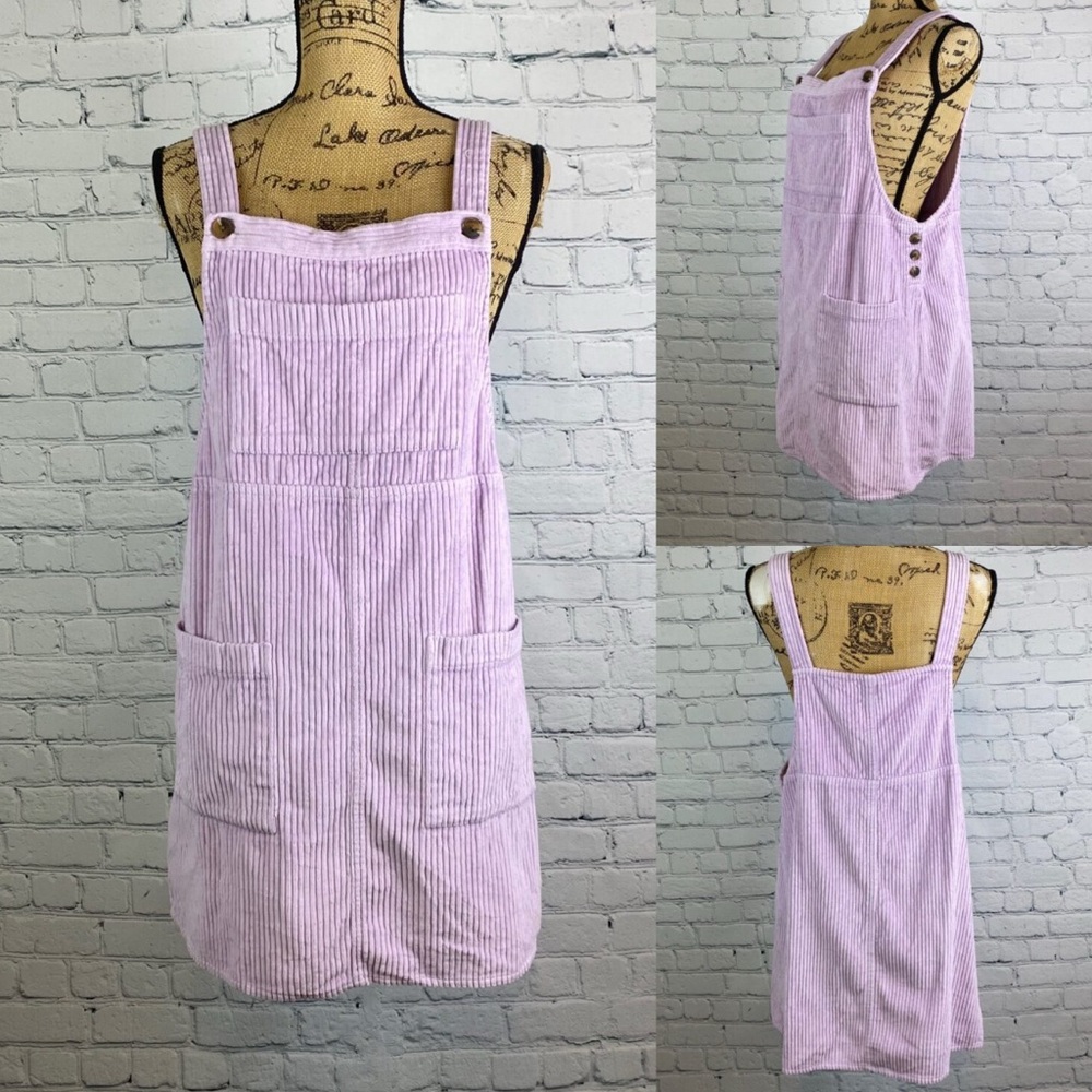 Wild Fable Lavender Corduroy Overall Mini Dress
